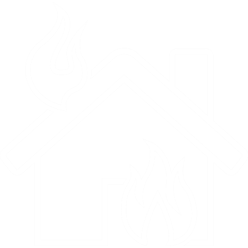 House building in flames icon